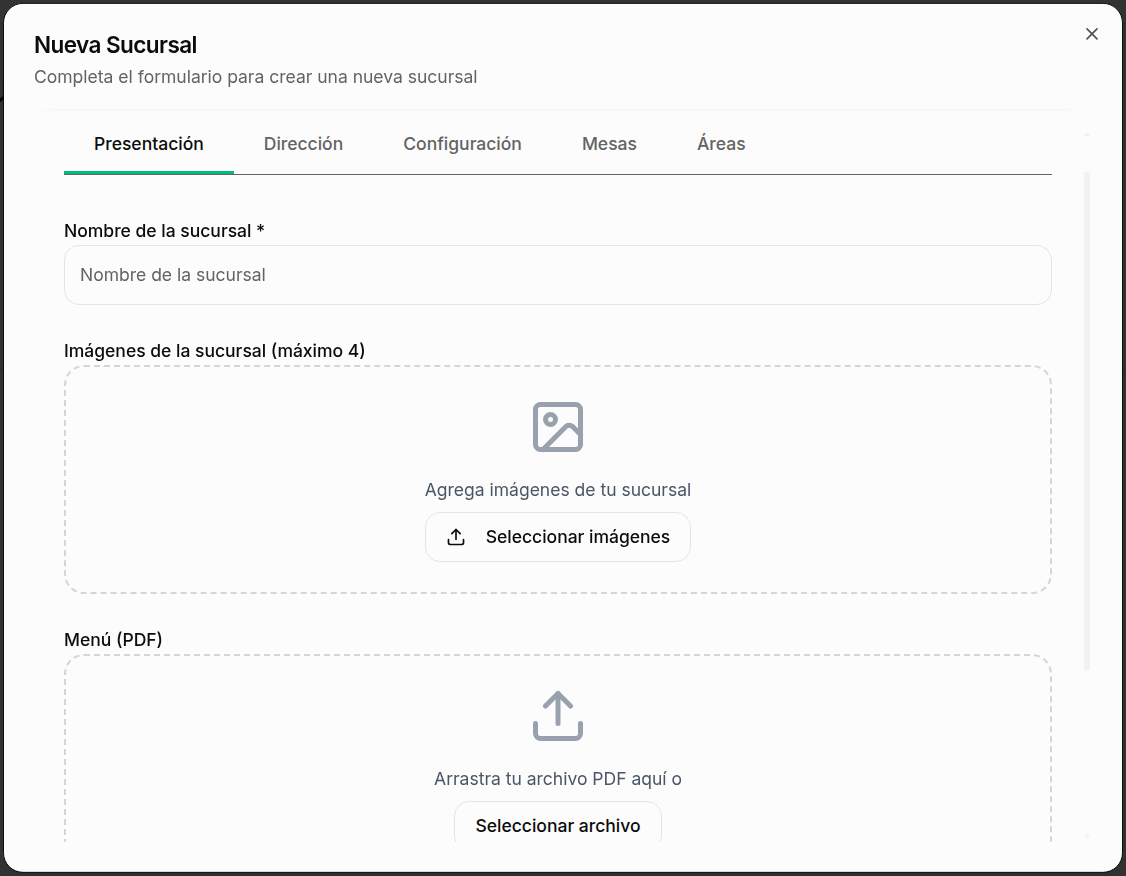 Pestaña de Presentación